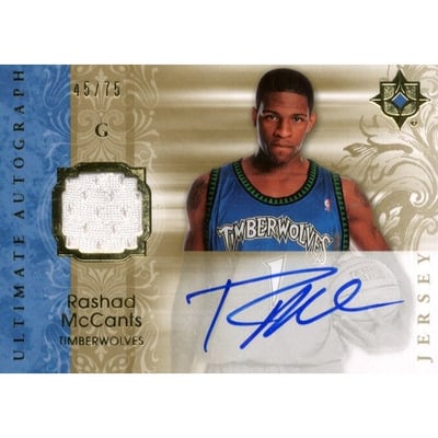 2006-07 Ultimate Collection Autographs Jerseys #AURM Rashad McCants