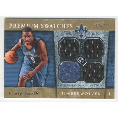 2006-07 Ultimate Collection Premium Swatches #PRSM Craig Smith