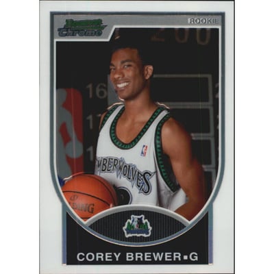 2007-08 Bowman Chrome Refractors #115 Corey Brewer