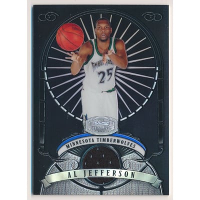 2007-08 Bowman Sterling Refractors Black #AJ Al Jefferson JSY