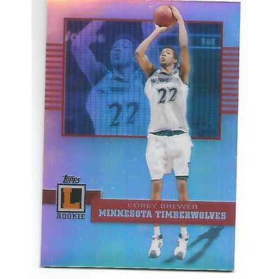 2007-08 Topps Letterman Refractors #57 Corey Brewer