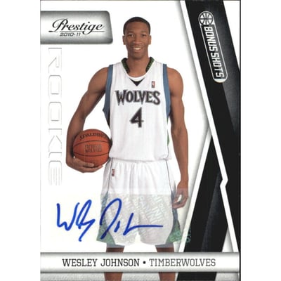 2010-11 Prestige Bonus Shots Black Signatures #154 Wesley Johnson/99