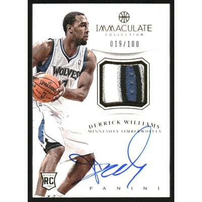 2012-13 Immaculate Collection Patch Autographs #DW Derrick Williams/100