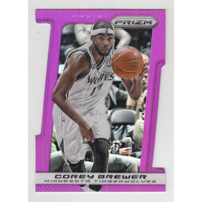 2013-14 Panini Prizm Prizms Purple Die Cut #192 Corey Brewer