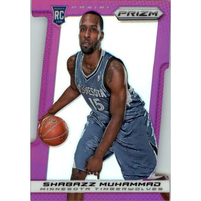 2013-14 Panini Prizm Prizms Purple Die Cut #261 Shabazz Muhammad