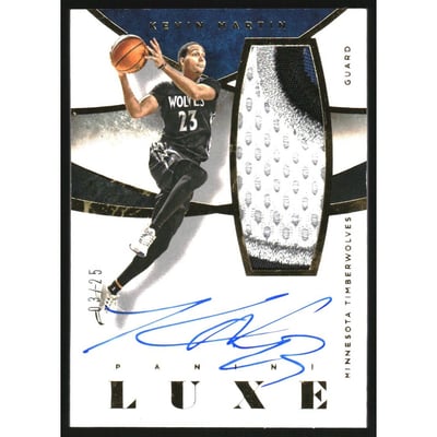 2014-15 Panini Luxe Memorabilia Autographs Prime #45 Kevin Martin/25