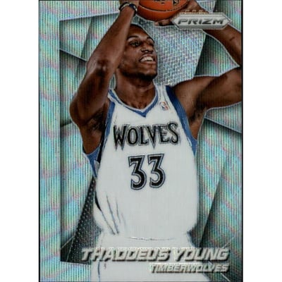 2014-15 Panini Prizm Prizms Blue Wave #14 Thaddeus Young