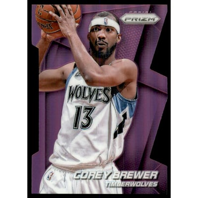 2014-15 Panini Prizm Prizms Purple Die Cut #149 Corey Brewer