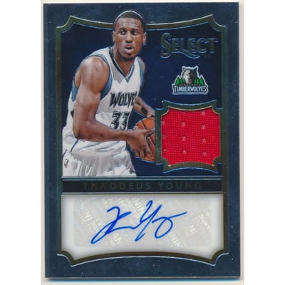 2014-15 Select Jersey Autographs #44 Thaddeus Young/199
