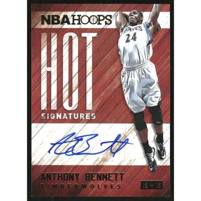 2015-16 Hoops Hot Signatures #36 Anthony Bennett