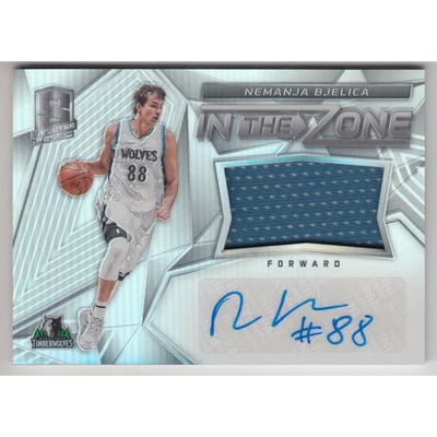 2016-17 Panini Spectra In the Zone Memorabilia Autographs #26 Nemanja Bjelica