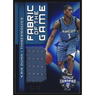 2016-17 Totally Certified Fabric of the Game Rookie Jerseys Blue #20 Kris Dunn