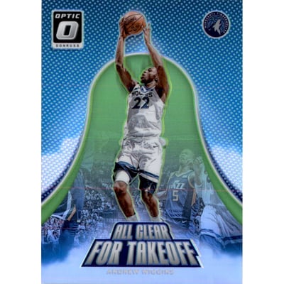 2017-18 Donruss Optic All Clear for Takeoff Lime Green #8 Andrew Wiggins