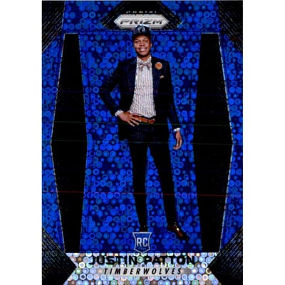 2017-18 Panini Prizm Prizms Fast Break Blue #85 Justin Patton