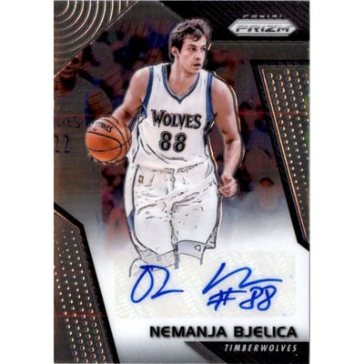 2017-18 Panini Prizm Signatures #23 Nemanja Bjelica