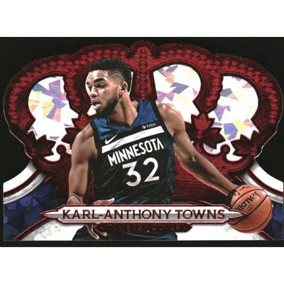 2018-19 Crown Royale Crystal Red #94 Karl-Anthony Towns