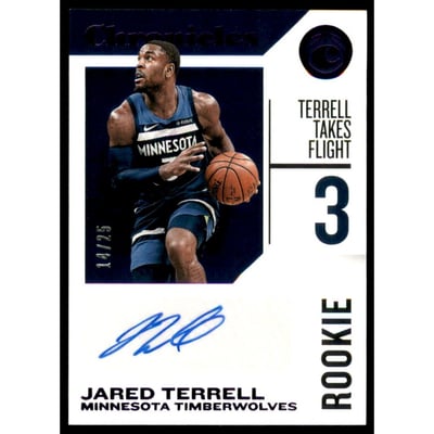 2018-19 Panini Chronicles Rookie Signatures Purple #30 Jared Terrell