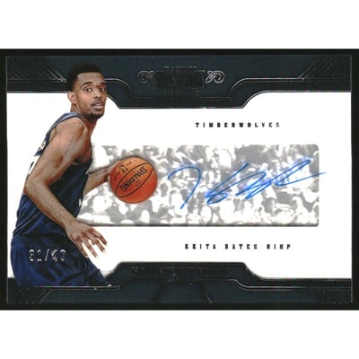 2018-19 Panini Dominion Main Exhibit Rookie Autographs #6 Keita Bates-Diop