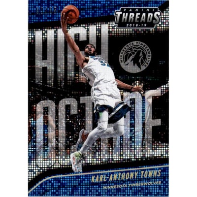 2018-19 Panini Threads High Octane Premium Blue #10 Karl-Anthony Towns