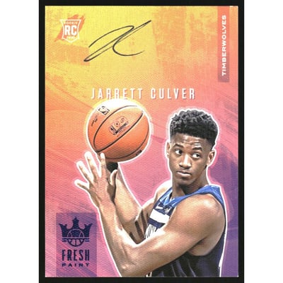 2019-20 Court Kings Fresh Paint Autographs Sapphire #20 Jarrett Culver/25