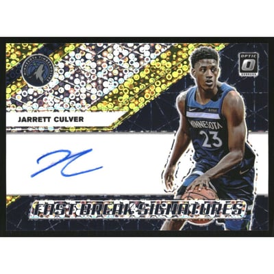 2019-20 Donruss Optic Fast Break Signatures Gold #69 Jarrett Allen