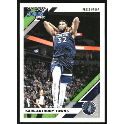 2019-20 Donruss Press Proof Purple #123 Karl-Anthony Towns