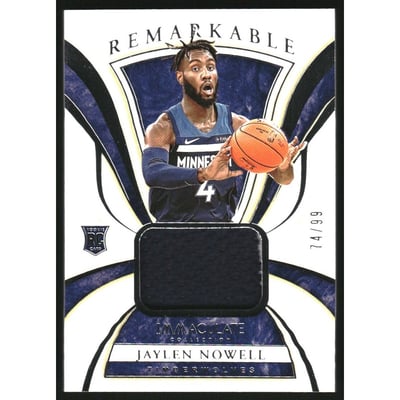 2019-20 Immaculate Collection Remarkable Rookie Jerseys #23 Jaylen Nowell
