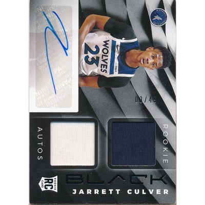 2019-20 Panini Black Rookie Memorabilia Autographs #10 Jarrett Culver