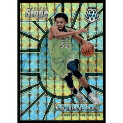 2019-20 Panini Mosaic Center Stage Prizms #11 Karl-Anthony Towns