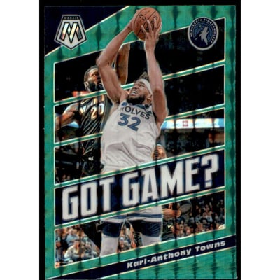 2019-20 Panini Mosaic Got Game? Mosaic Green #20 Karl-Anthony Towns