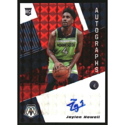 2019-20 Panini Mosaic Rookie Autographs Mosaic Choice Red Fusion #38 Jaylen Nowell