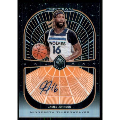 2019-20 Panini Obsidian Galaxy Autographs Electric Etch Orange #20 James Johnson/50