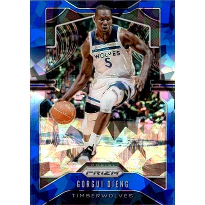 2019-20 Panini Prizm Prizms Blue Ice #162 Gorgui Dieng