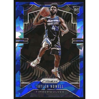 2019-20 Panini Prizm Prizms Blue Ice #281 Jaylen Nowell