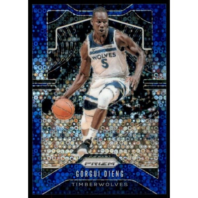2019-20 Panini Prizm Prizms Fast Break Blue #162 Gorgui Dieng