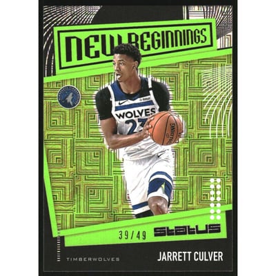 2019-20 Panini Status New Beginnings Green Escher Squares #17 Jarrett Culver