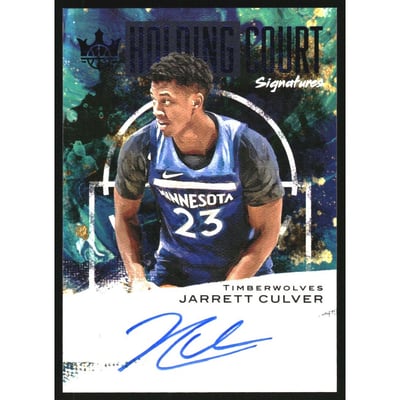 2020-21 Court Kings Holding Court Signartures Sapphire #23 Jarrett Culver/25