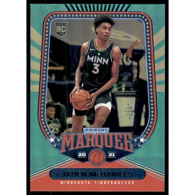 2020-21 Panini Chronicles Teal #238 Jaden McDaniels/Marquee