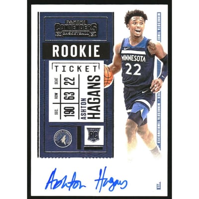 2020-21 Panini Contenders #159 Ashton Hagans AU RC