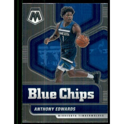 2020-21 Panini Mosaic Blue Chips #14 Anthony Edwards