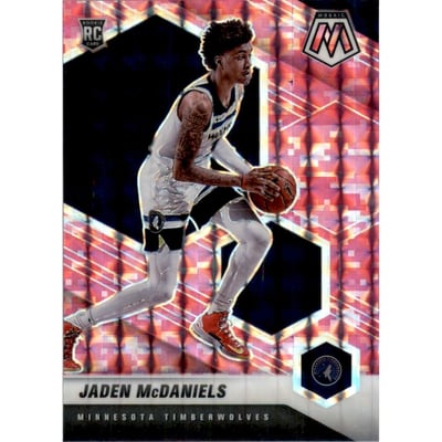 2020-21 Panini Mosaic Mosaic Camo Pink #235 Jaden McDaniels