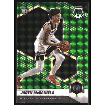 2020-21 Panini Mosaic Mosaic Green #235 Jaden McDaniels