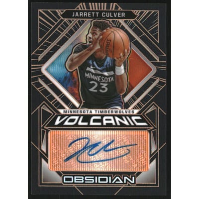 2020-21 Panini Obsidian Volcanic Signatures Electric Etch Orange #18 Jarrett Culver/50