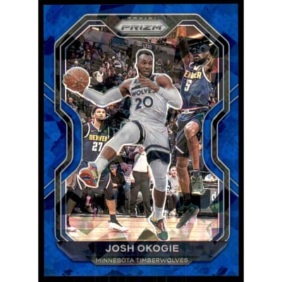 2020-21 Panini Prizm Prizms Blue Ice #155 Josh Okogie