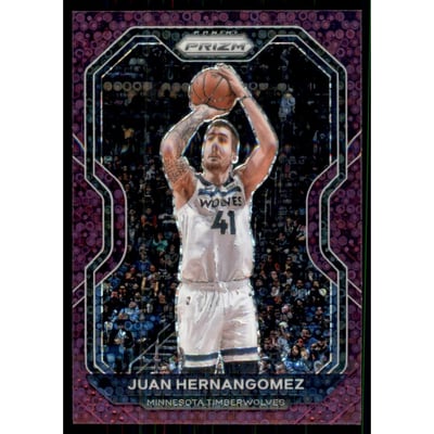 2020-21 Panini Prizm Prizms Fast Break Purple #192 Juancho Hernangomez