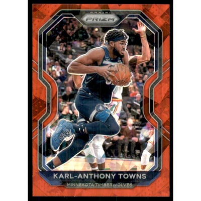 2020-21 Panini Prizm Prizms Red Ice #167 Karl-Anthony Towns