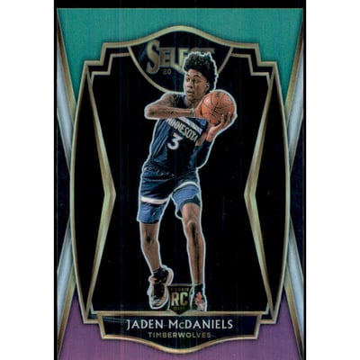 2020-21 Select Prizms Green White Purple #197 Jaden McDaniels