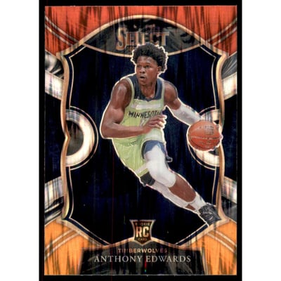 2020-21 Select Prizms Red White Orange Flash #61 Anthony Edwards