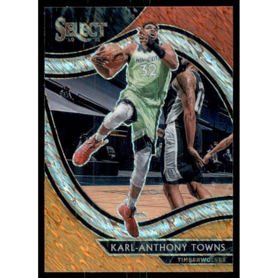2020-21 Select Prizms Red White Orange Shimmer #222 Karl-Anthony Towns