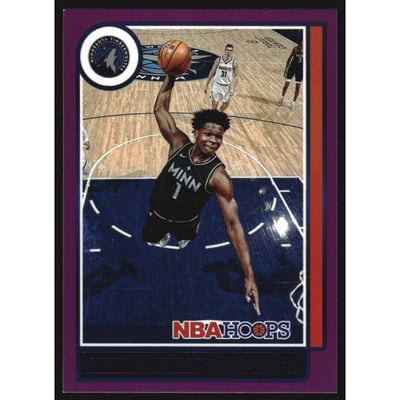 2021-22 Hoops Purple #151 Anthony Edwards